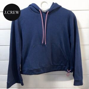 J.CREW Navy Cropped Hoodie – Size XS